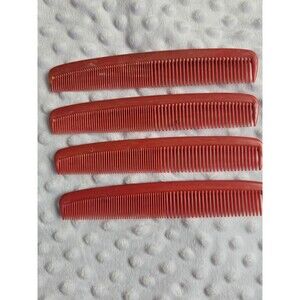 Vintage Barber Comb Lot Nylon Wide Tooth Vanity Table Hair Brush Styling Set 4